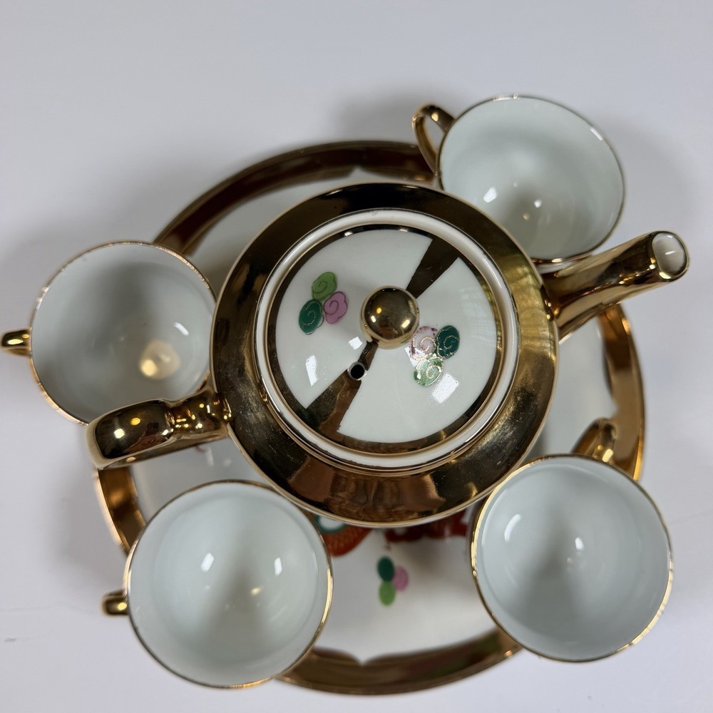 SS39 Old Circa Mid-Century Chinese a Set of 6 Porcelain Tea Sets Well Preserved